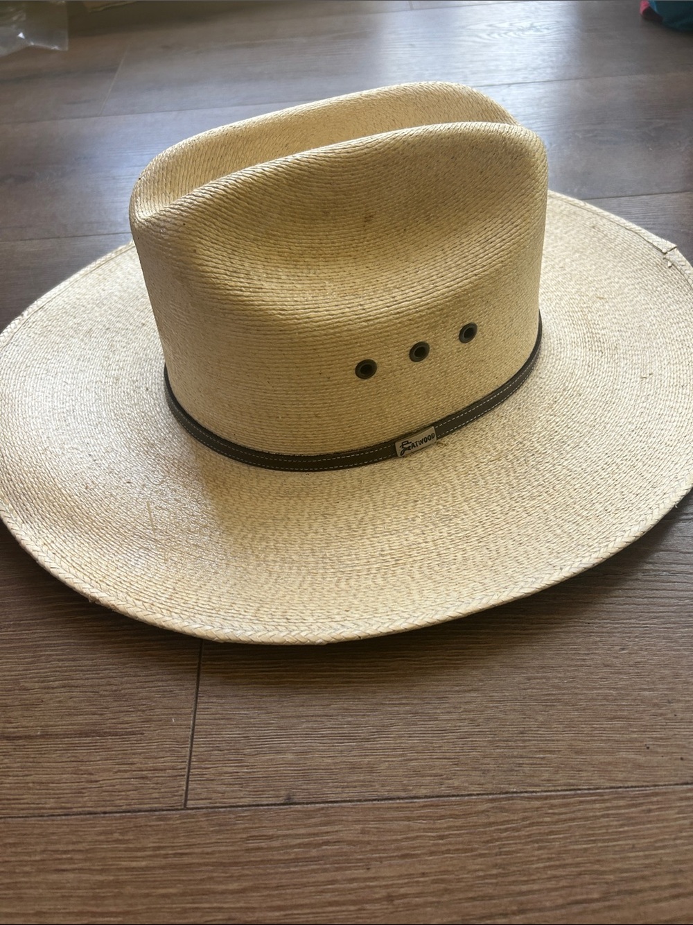 Atwood Long Oval Brim Straw Hat - Natural !! Size 7 1/4